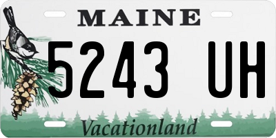 ME license plate 5243UH