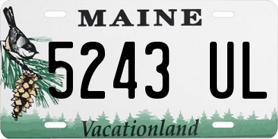 ME license plate 5243UL