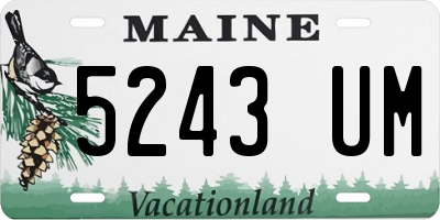 ME license plate 5243UM