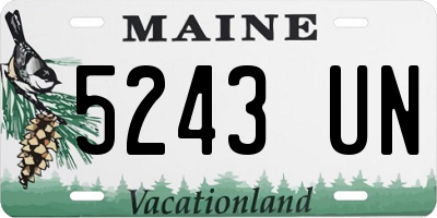 ME license plate 5243UN