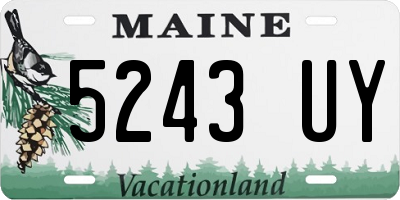 ME license plate 5243UY