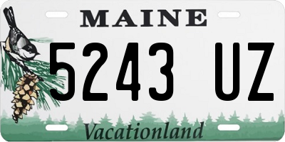 ME license plate 5243UZ