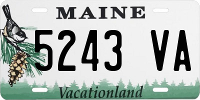 ME license plate 5243VA