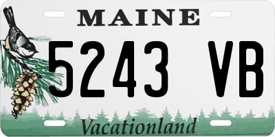 ME license plate 5243VB