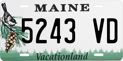 ME license plate 5243VD