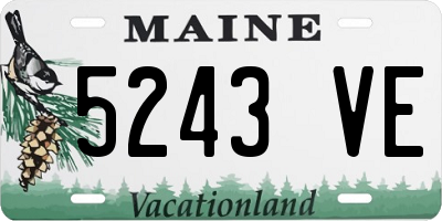 ME license plate 5243VE