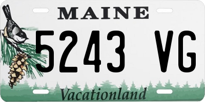 ME license plate 5243VG