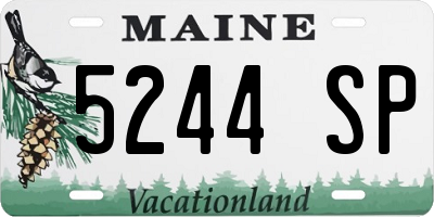 ME license plate 5244SP