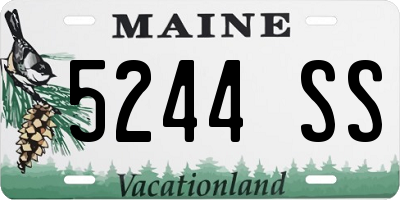 ME license plate 5244SS