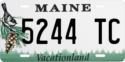 ME license plate 5244TC