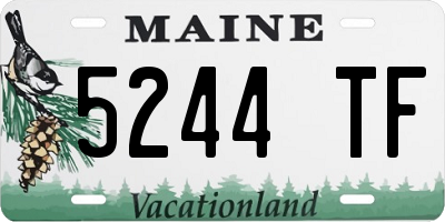 ME license plate 5244TF