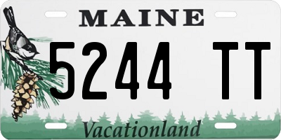 ME license plate 5244TT