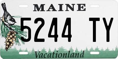 ME license plate 5244TY