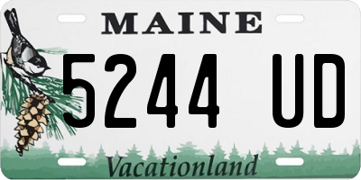 ME license plate 5244UD
