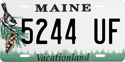 ME license plate 5244UF