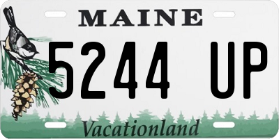 ME license plate 5244UP