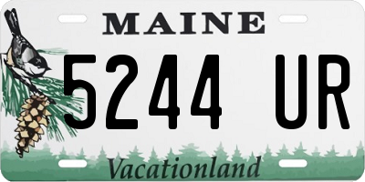 ME license plate 5244UR