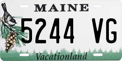 ME license plate 5244VG