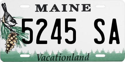 ME license plate 5245SA