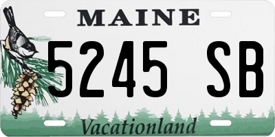 ME license plate 5245SB