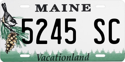 ME license plate 5245SC