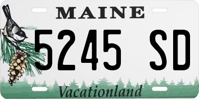 ME license plate 5245SD