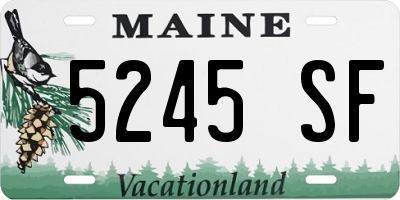 ME license plate 5245SF