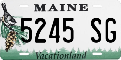 ME license plate 5245SG