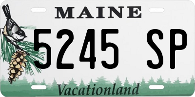 ME license plate 5245SP