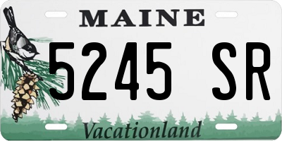 ME license plate 5245SR