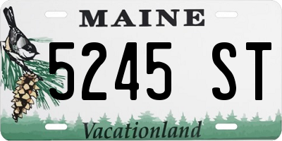 ME license plate 5245ST