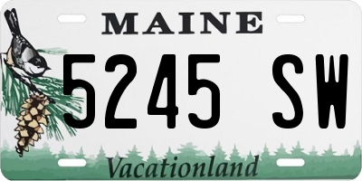 ME license plate 5245SW