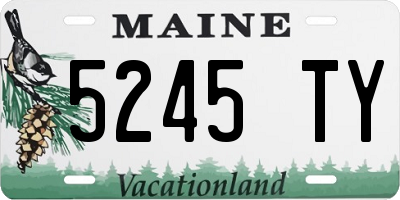 ME license plate 5245TY