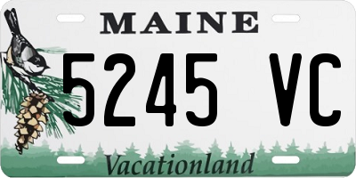 ME license plate 5245VC