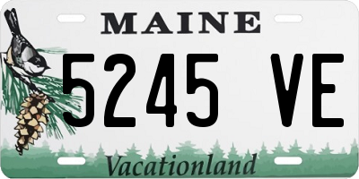 ME license plate 5245VE