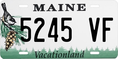 ME license plate 5245VF