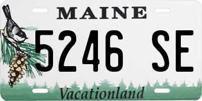 ME license plate 5246SE