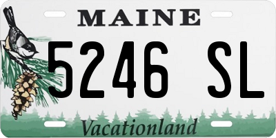 ME license plate 5246SL