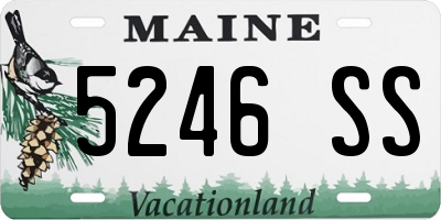 ME license plate 5246SS