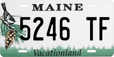 ME license plate 5246TF