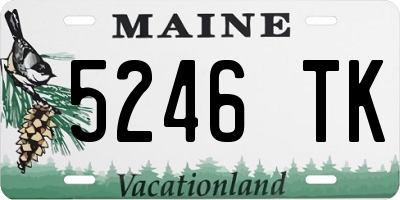 ME license plate 5246TK