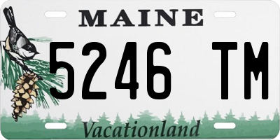 ME license plate 5246TM