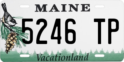 ME license plate 5246TP