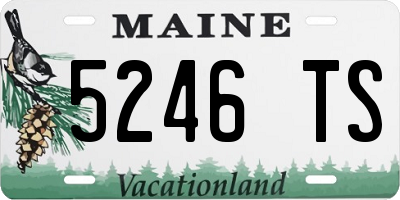 ME license plate 5246TS