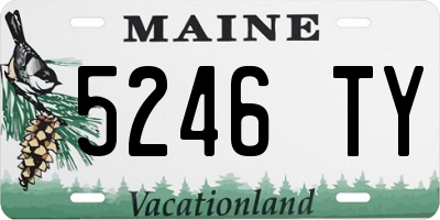 ME license plate 5246TY