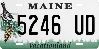 ME license plate 5246UD