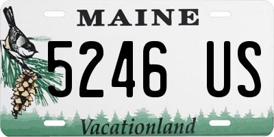 ME license plate 5246US