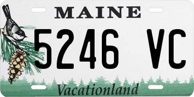 ME license plate 5246VC