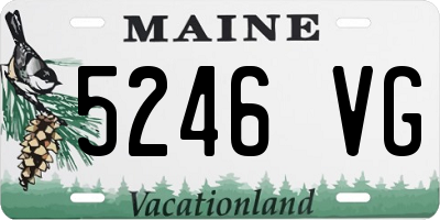 ME license plate 5246VG