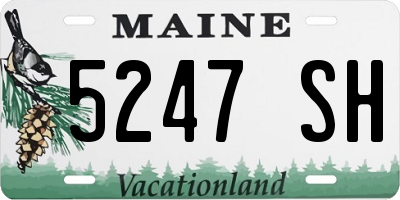 ME license plate 5247SH